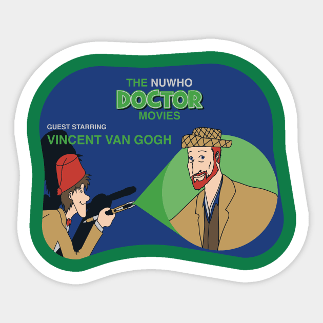 The Nuwho Doctor Movies - Van Gogh Sticker by MrPandaDesigns